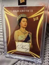Pieces Of The Past Queen Elizabeth II Personalized Relic /250 The Word KING Rare