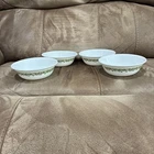 Vintage Corelle Spring Blossom/Crazy Daisy 6.25” Cereal/Soup Bowls set of 4