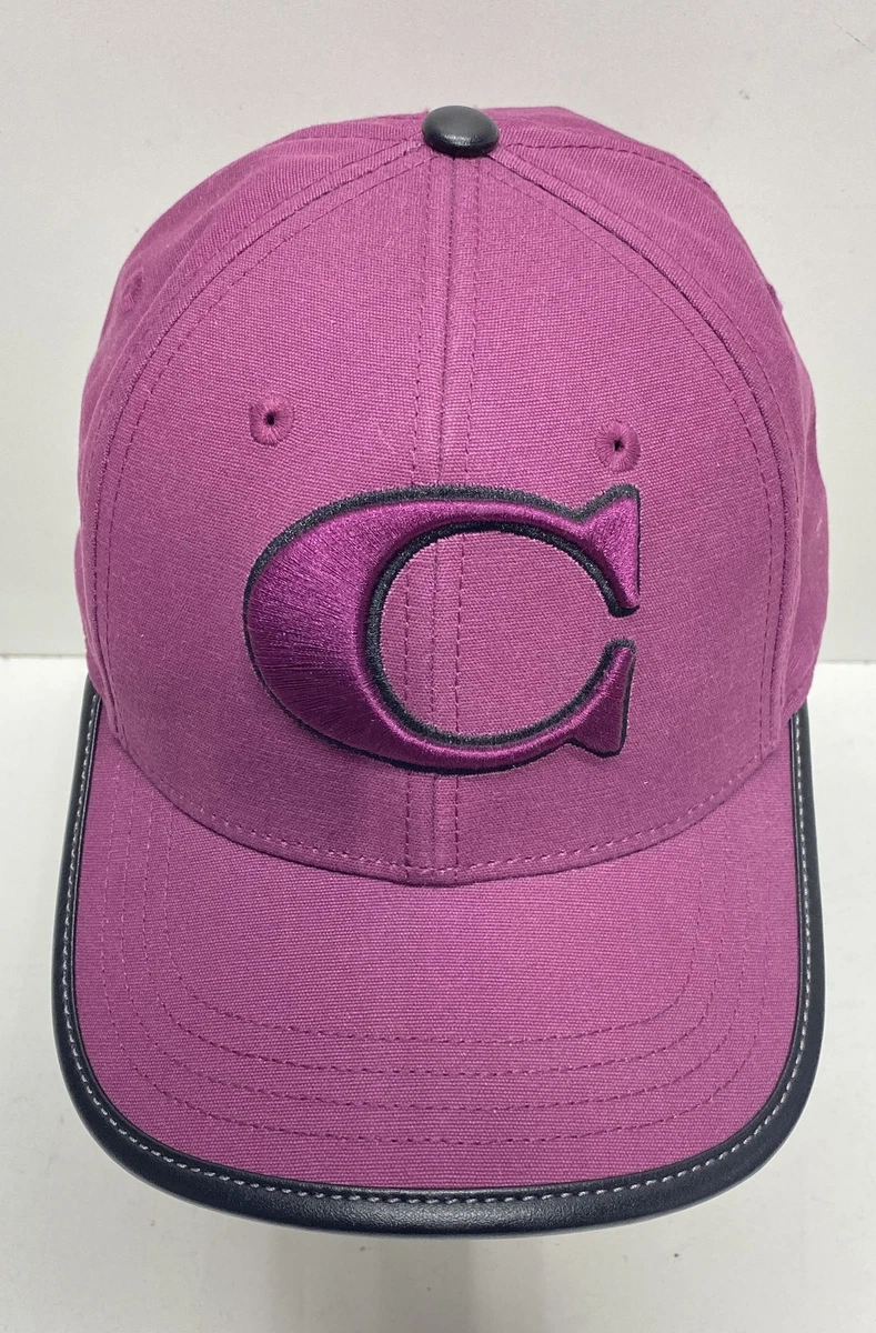 Vintage Coach Monogram Bucket Hat Purple Fabric Cap NWT New Old Stock Unworn NWT Coach CBN77 Script Floral Print Bucket Hat Size XS/S | eBay main image 4
