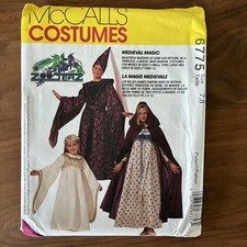 McCall's 6775 Medieval Costumes Girls Size 7-8 Princess Queen Maiden Uncut