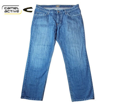 Camel Active Woodstock Herren Jeans blau Straight Fit W36 L31 100% Baumwolle Denim