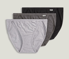 Women Jockey 3-Pack String Bikinis  Gray  100 Cotton Comfort Panty Underwear