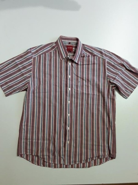 Men Olymp Shirt Burgundy Cotton 40 /L / 48 #BX5Y