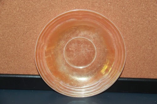 Fire King Peach Lusterware Saucers ~ Anchor Hocking Peach Luster Finish 5 1/2"