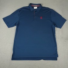 Peter Millar Polo Shirt Mens XL Blue Summer Comfort Golf Short Sleeve