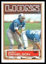 Gary Danielson 1983 Topps #61 Detroit Lions FREE SHIPPING AutographDen