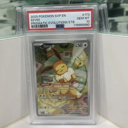 2025 POKEMON SVP EN-SV BLACK STAR PROMO #173 EEVEE PSA 10