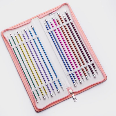 KnitPro Zing Einspitz Stricknadel Set Deluxe Glatt Häkeln 25 cm 35 cm