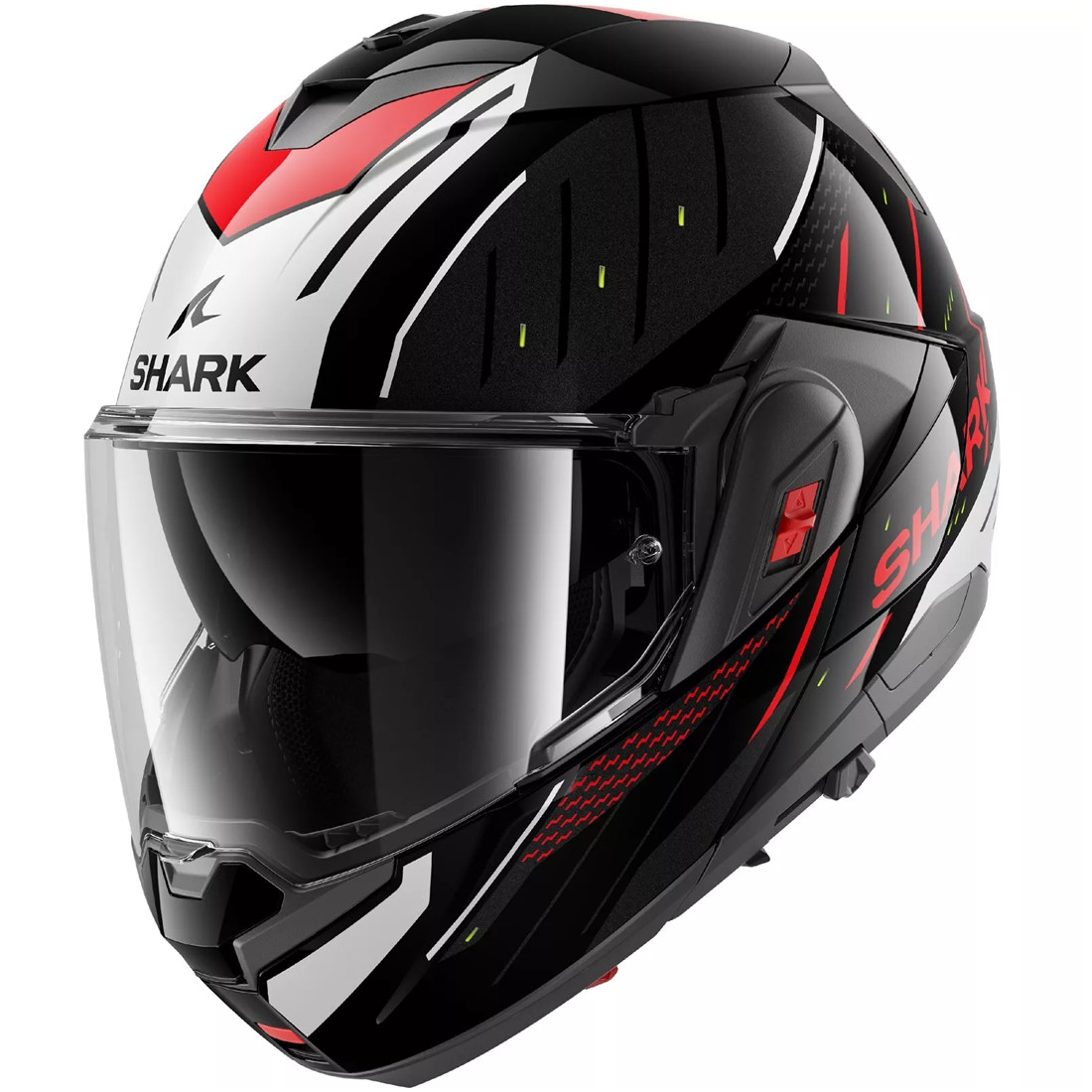 Shark Casco Modulare Flip Back OXO Rydger Black Silver Red Nero Argento Rosso