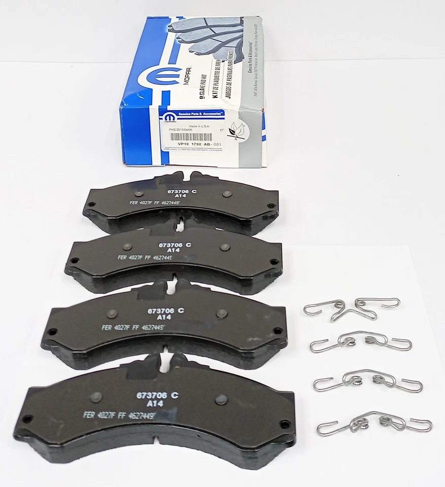 Juego de pastillas de freno de disco Mopar VP101790AB para Dodge Freightliner Sprinter 3500 02-06 Foto 3 de 3