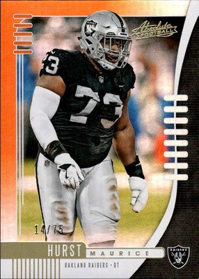 2019 Absolute Spectrum Orange #50 Maurice Hurst /75 - FB