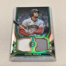 2023 Topps Tribute - Dual Relics Green #DR-KM Ketel Marte /99 (MEM) Diamondbacks
