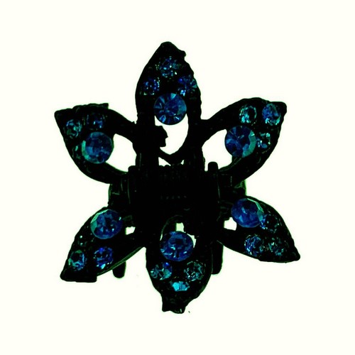 USA STAR GRAS KLEINE METALL HAARKRALLE KIEFER CLIP HAARNADEL STRASS KRISTALL R10 - Bild 17 von 17