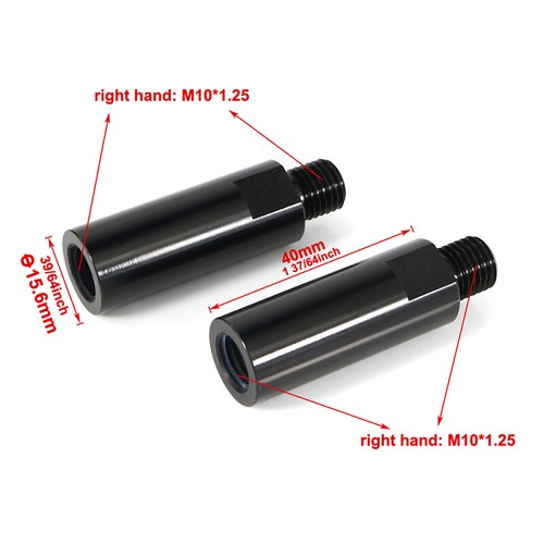 Mirror Mount Riser Extender Universal Fit For M10X1.25 Motorcycle Adapter Risers - Imagen 14 de 18