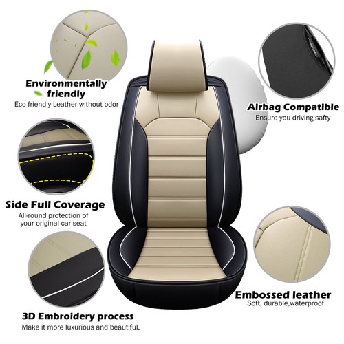 For Honda CR-V CRV 5 Seat Full Set Car Seat Covers Leather Front Rear Protectors - Picture 55 of 142
