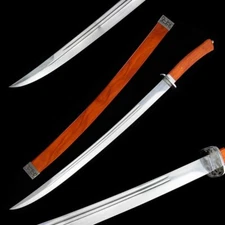 Wonderful Broadsword Dao Sword Sharp 1095High Carbon Steel Blade Redwood Sheath