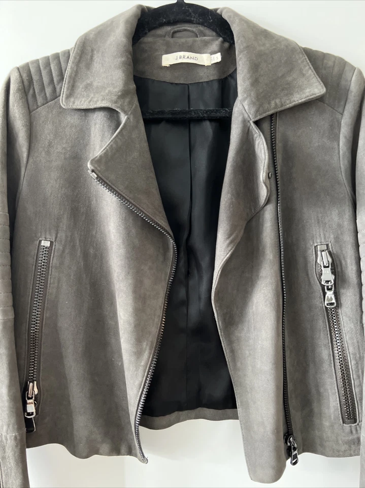 Jaqueta de couro J BRAND camurça MOTO pequena - Imagem 4 de 4