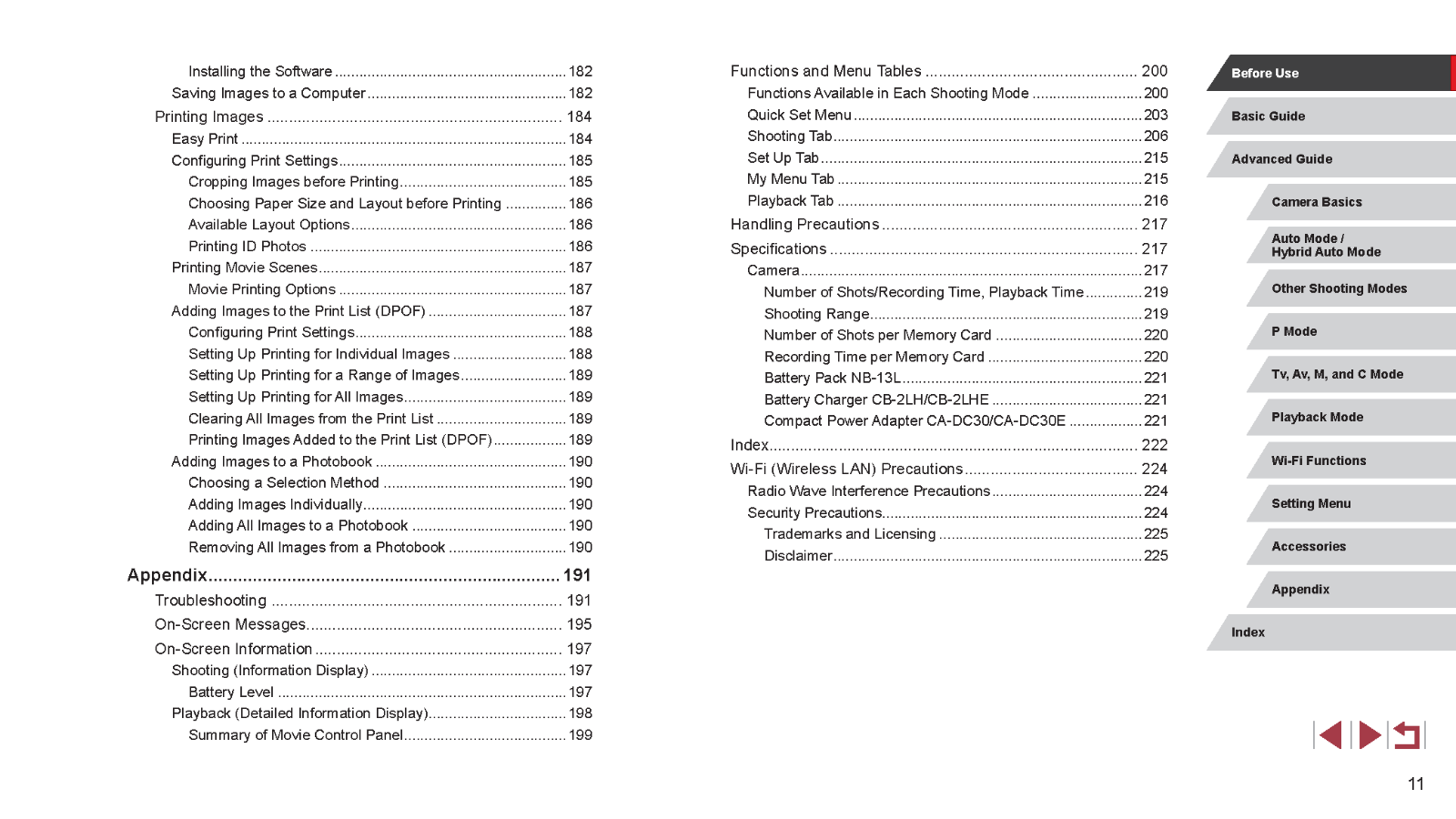 Canon PowerShot G7X Mark II Instruction Manual 225 Pages &