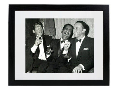The Rat Pack Frank Sinatra Dean Martin Sammy Davis Matted & Framed Picture Photo