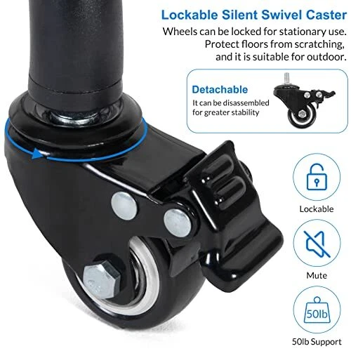 Projector Stand with Wheels Laptop Tripod Stand with Holder Rolling Laptop Tr... - Image 4 of 4