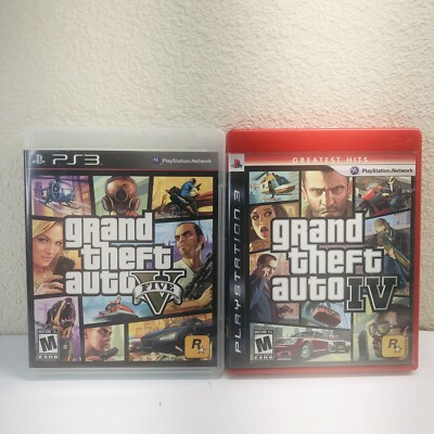 Lot GTA IV Et V Sur PS3 – Version Française, Avec Notices, Bon État