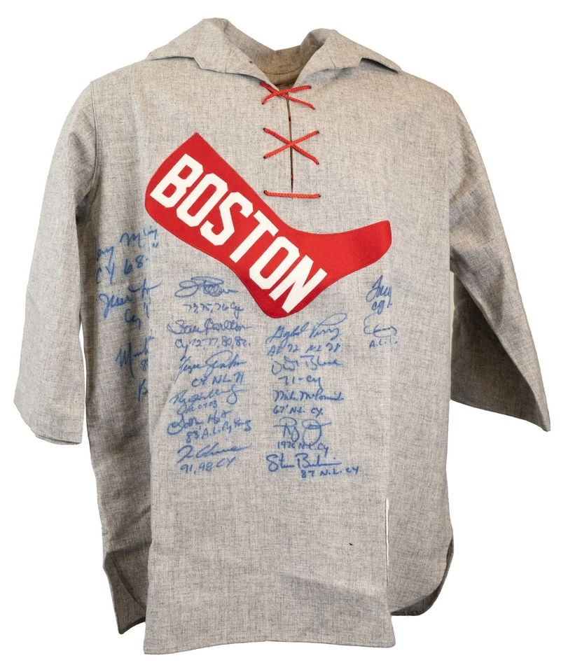 Beautiful Cy Young Winners Multi-Signed Jersey 20 Sigs Roy Halladay JSA COA - Image 2 of 4