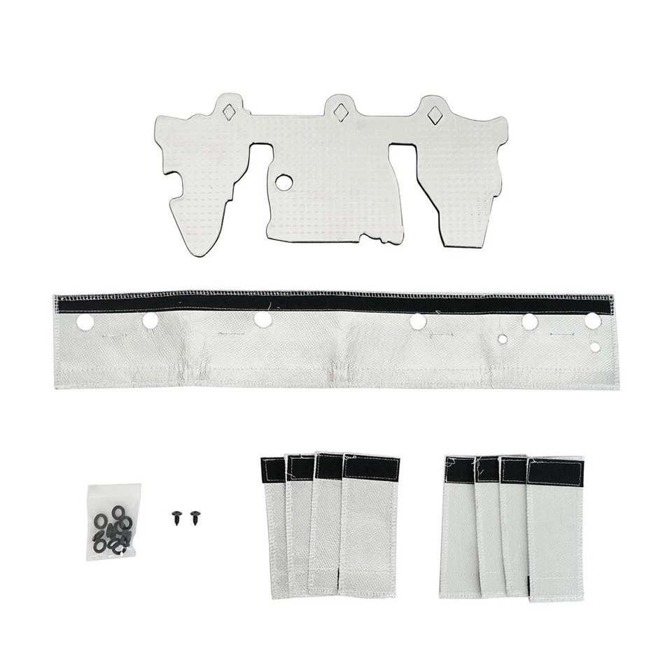 Kit de cubierta de riel de combustible e inyector aro protector térmico para 97-04 Jeep Wrangler TJ 4,0 L Foto 2 de 2