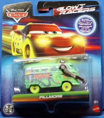 Disney Pixar Cars 1/ 55 Glow Racers - Fillmore - GLOWS IN THE DARK | eBay