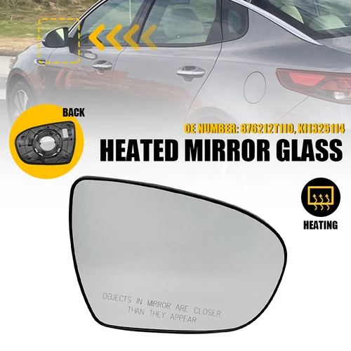 Mirror Glass Power Heated Driver Left Side For 2011-2016 Kia Optima 876112T110 W