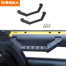 2PCS Top Front Door Roll Bar Grab Handle For Ford Bronco 2021+ Accessories Black