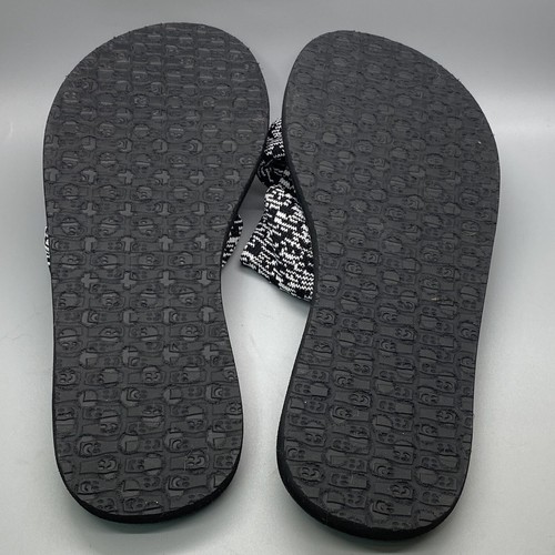 SANUK Womens Yoga Mat Capri Knit Sandals Slides Size 8 Black/White 1099409 - Picture 8 of 10
