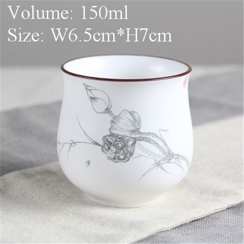 100ml-150ml große Teetasse Porzellantasse für Tee Kaffee handbemalt Keramikbecher - Bild 21 von 22
