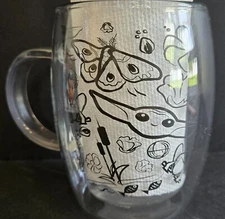 Disney Star Wars Mandalorian Child Joy Jolt Clear Double Wall Coffee Tea Mug Cup