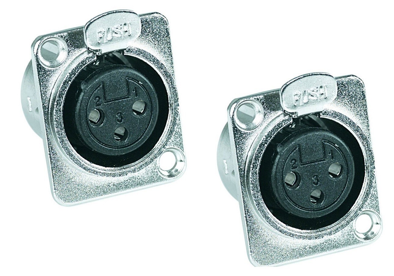 PROEL XLR3FDL Presa da pannello XLR in alluminio 3 poli con push Offerta 2pz