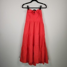 Universal Thread Dress Women's Coral Knotted Front Tiered Strapless NWT - Med