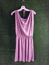 Halston Heritage Above Your Knee Dress Dropped Back Dropped Front Lavender Or...