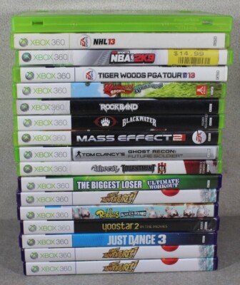 (17) Xbox 360 Games Bundle, Kinect Adventure, Biggest Loser, Blackwater, 2k, L3