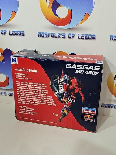Gas Gas Justin Barcia #51 2020 MC 450F 1:12 Scale Toy Model MX - 第 3/4 張圖片