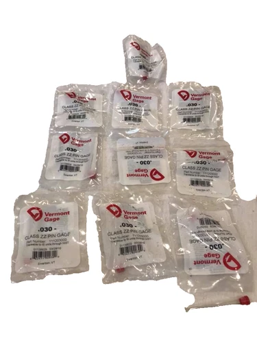 Vermont Gage 111203000 .030 MINUS CLASS ZZ PIN GAGE( LOT OF 10) NEW!