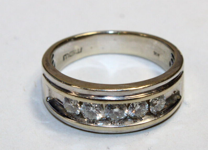 Men's Diamond Ring Wedding Band 1Ct TW 10K White Gold size12 Kays