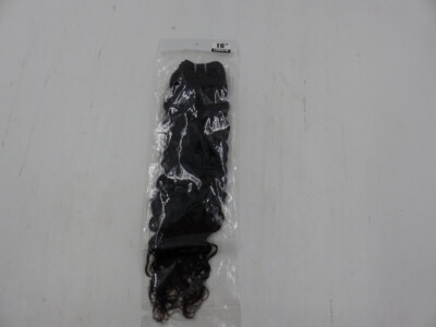 1 PC BUNDLE 16'' BLACK SUPER CURLY HUMAN HAIR EXTENSION WEFT