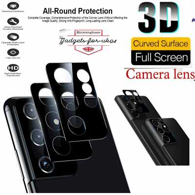 Für Samsung S21 S22 S23 S24 S25 Full Cover Hartglas Kamera Linse Schutz