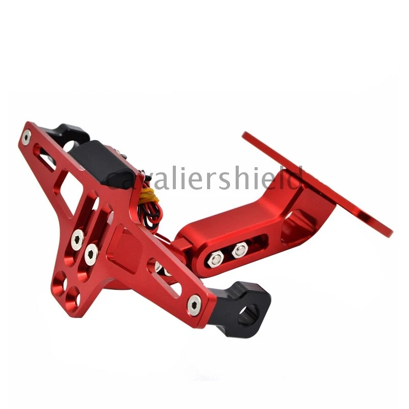 Красный алюминиевый держатель номерного знака кронштейн устранитель крыла для мотоцикла Honda - Изображение 4 из 4