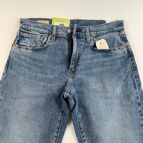 Levi's Premium Men 502 Taper Fit Stretch Tapered Leg Jeans 32x34 Blue NWT - Picture 2 of 17