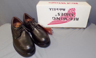 c*8様 “美品“ USA製 RED WING ポストマン US8 EE 440 RED WING OXFORD SHOES WORK SAFTEY 4408 BLACK MOC TOE MANY SIZES n