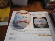 Leo Durocher cubs Signed Autographed OAL Baseball JSA certified