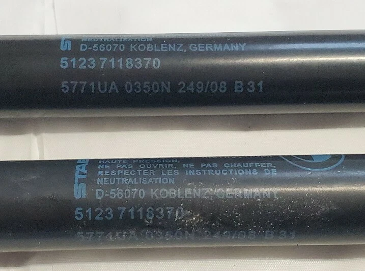 BMW 128i 135i 2011 2012 2013 capó amortiguador de puntal de gasolina par OEM Foto 4 de 4