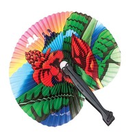 Lot Of 12 Traditional Japanese Inspired Luau Design Paper Folding Fans on sale Lot Of 12 Traditional Japanese Inspired Luau Design Paper Folding Fans on sale