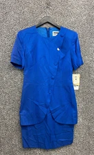 Lois Snyder Dani Max Blue Jacket Dress Vintage Career Dress Women's Size 4