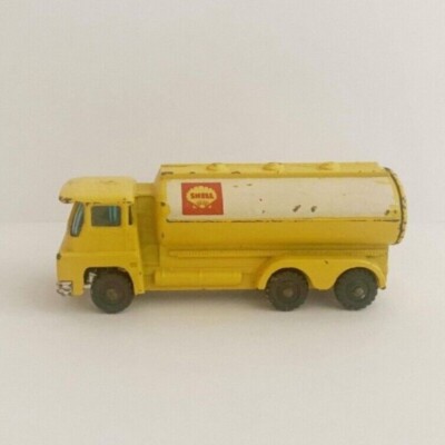 Vintage Husky Guy Warrior Yellow Shell Fuel Tanker Truck 